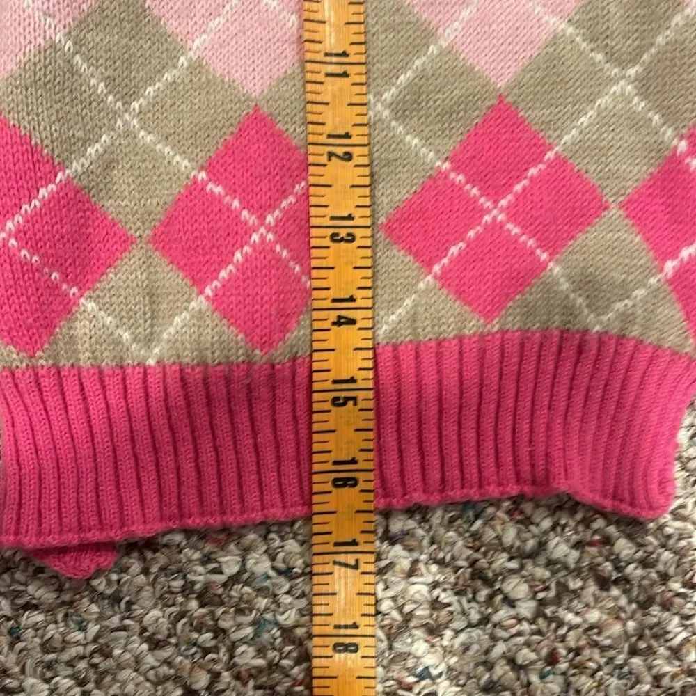 Pink Argyle Pet Sweater by Wag&Bone